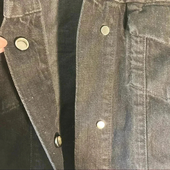 J Brand black snap buttons denim jean jacket - Picture 2 of 7